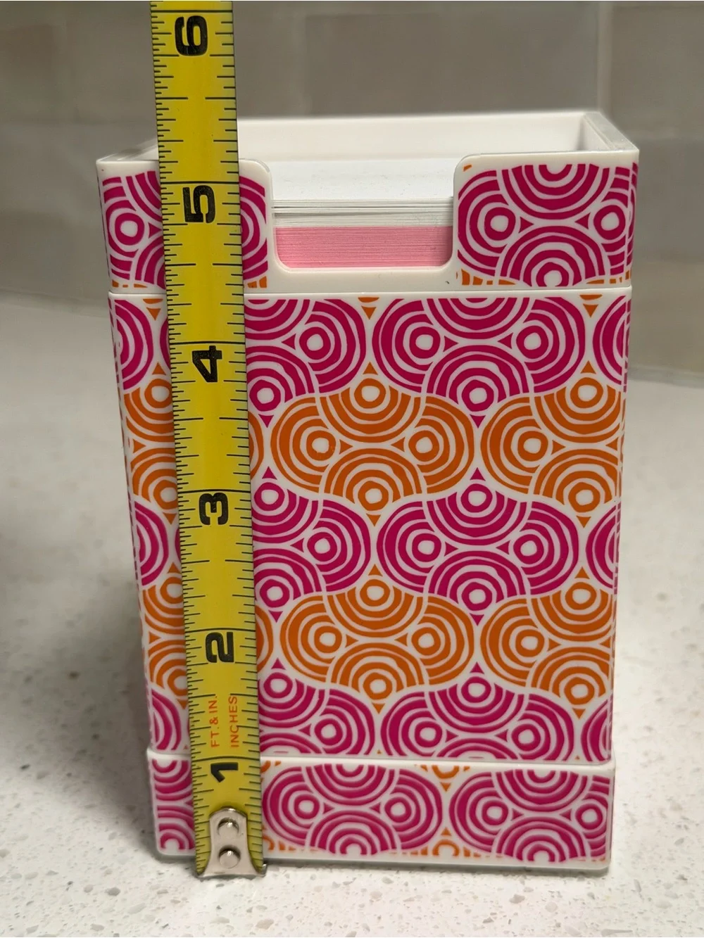 Jonathan Adler Vibrant Pink, Orange and Ivory 3 pc Desk Set/ Pen Cup